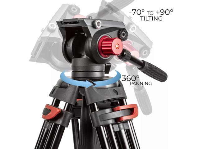 72' 180cm Portable Video Camera Tilt Tripod and Heavy Duty Dolly Bundle