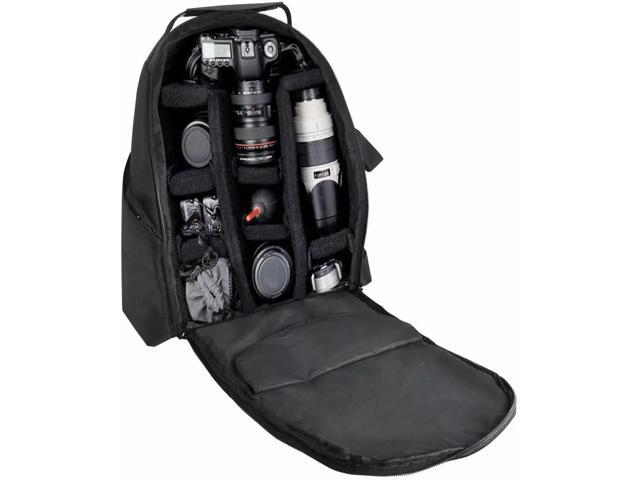 ULTIMAXX Padded Water Resistant Professional Camera and Lens Backpack (Black)