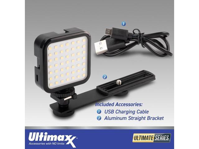 Ultimaxx Mini 49 LED Video Light - USB / Built-In Rechargeable Li-ion Battery