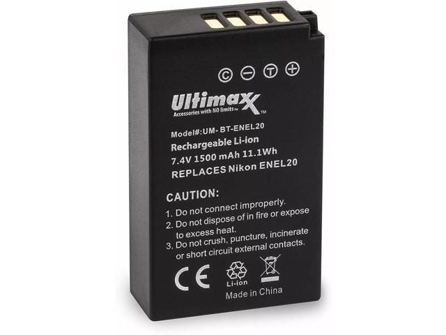 2x ENEL20 EN-EL20 Batteries & Charger for Nikon P1000, J1, J2, J3, S1, V3