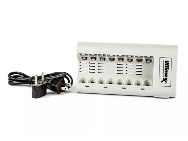 ULTIMAXX Battery Charger for 8 AA AAA NiMH NiCD Rechargeable Batteries