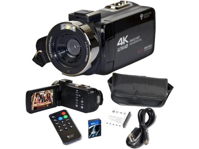 GeniusTech Digital 42MP Video Camera w/ 32GB SD Card, Remote, Case and USB Cable