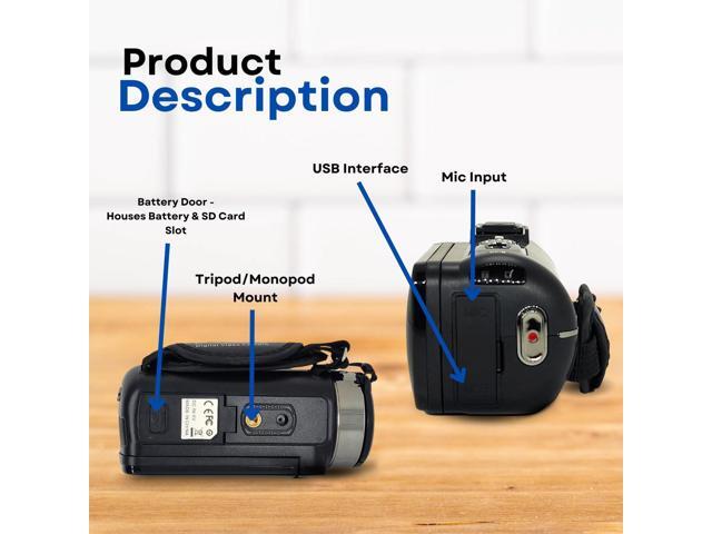 GeniusTech Digital 42MP Video Camera w/ 64GB SD Card, Remote, Case and USB Cable
