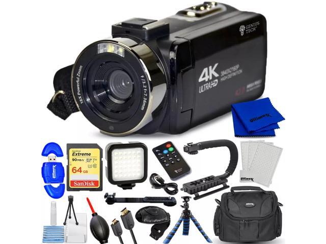 GeniusTech Digital 42MP Video Camera w/ 64GB SD Card, Remote, Case and Cable Kit