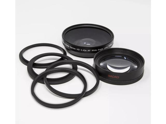 ULTIMAXX 72mm 0.43x Wide Angle Lens with 62/72, 67/72, 77/72 Ring Adapters