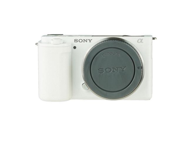 Sony ZV-E10 Mirrorless Camera (Body Only, White) - 7PC Accessory Bundle