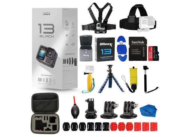 GoPro HERO 13 HERO13 Black 27MP Action Camera + EXT BATT 32GB Bundle