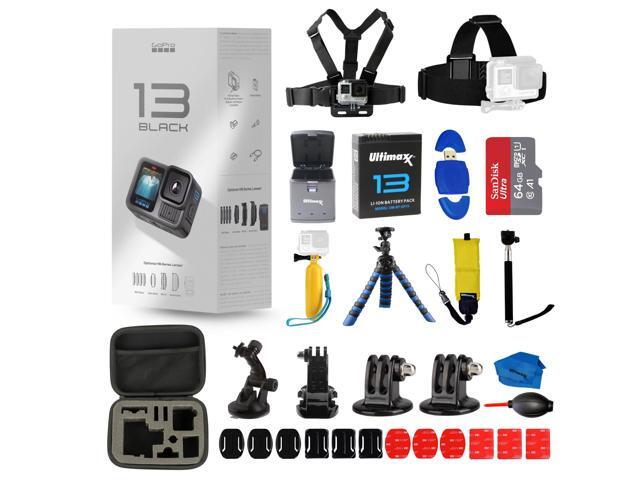 GoPro HERO 13 HERO13 Black 27MP Action Camera + EXT BATT 64GB Bundle