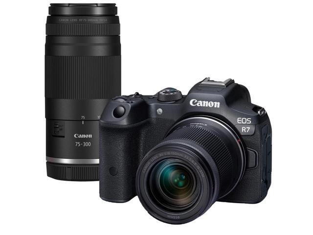 Canon EOS R7 Mirrorless Camera with 18-150mm + RF 75-300mm f/4-5.6 Lens Bundle