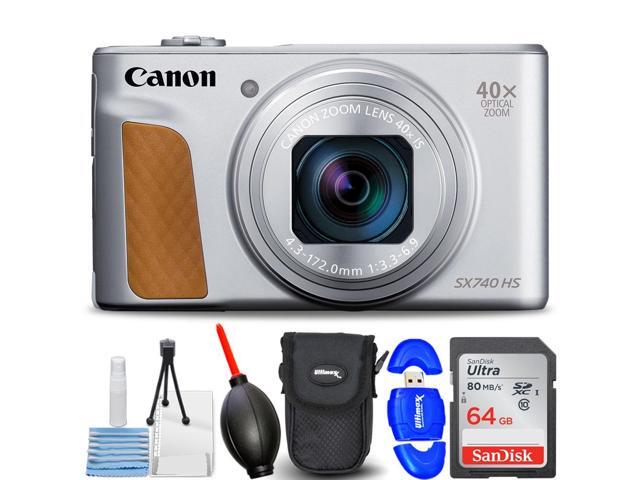 Canon PowerShot SX740 HS Digital Camera (Silver) 2956C001 - Accessory Bundle