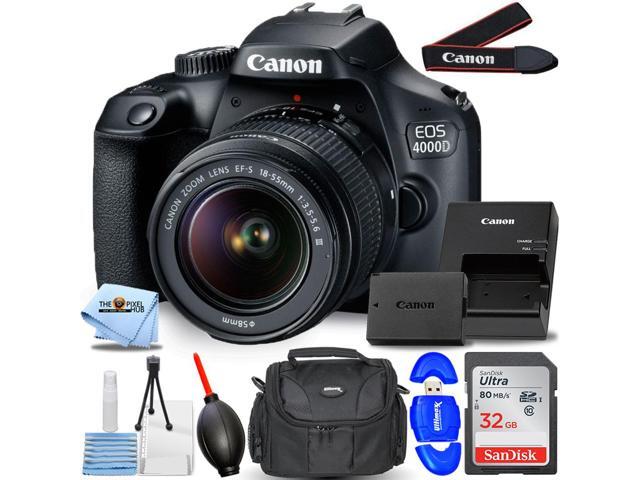 Canon EOS 4000D / Rebel T100 with EF-S 18-55mm III Lens - Essential 32GB Bundle