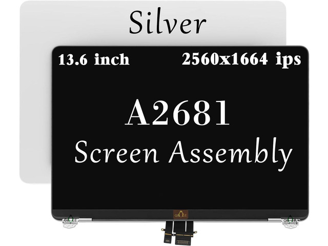 A2681 LCD Screen Replacement for MacBook Air M2 13.6' A2681 EMC 4074 MLXW3 MLXX3 MLXY3 MLY03 MLY13 MLY23 MLY33 MLY43 Full LED LCD Screen Display...
