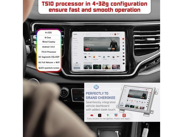 Car Stereo Radio Dash Kit for Jeep Grand Cherokee LCD Screen 2011-2017, 8.4' Android Head Unit TS10, 4+32G, Wireless CarPlay & Android Auto, GPS...