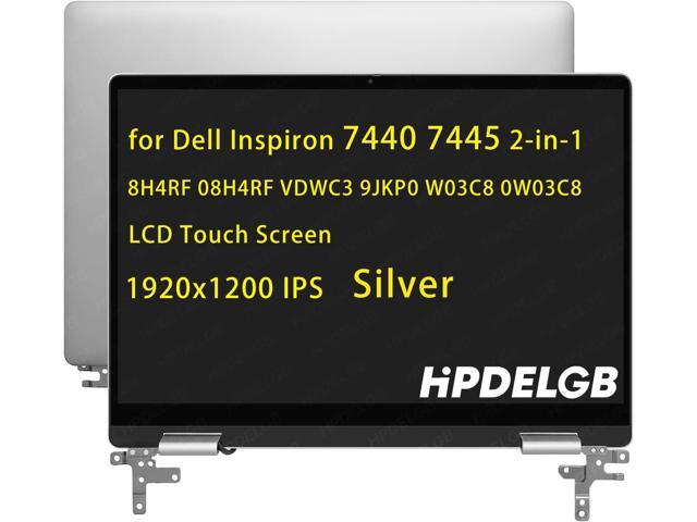 Replacement for Dell Inspiron 7440 7445 2-in-1 8H4RF 08H4RF VDWC3 9JKP0 W03C8 0W03C8 LCD Touch Screen Display Assembly 1920x1200 IPS Silver