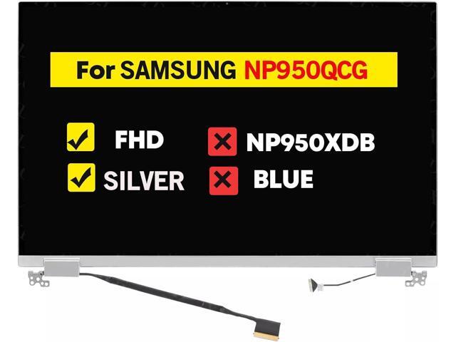 15.6' LCD Screen Replacement Full Top Complete Assembly for Samsung Galaxy Book Flex NP950QCG-K03US FHD 1920 * 1080 Touch Silver