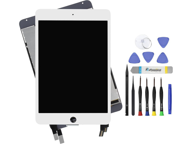 7.9' LCD Screen Replacement for iPad mini 4 A1538 A1550 Display LCD Assembly and Glass Touch Digitizer Premium Repair Kit + Sleep/Wake Sensor (White)