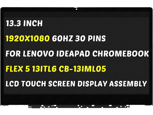 Replacement for Lenovo Ideapad Chromebook Flex 5 13ITL6 CB-13IML05 Type 82B8 82M7 5D10S39656 5D10S39713 1920x1080 13.3 inch 30 Pins 60HZ LCD Touch...