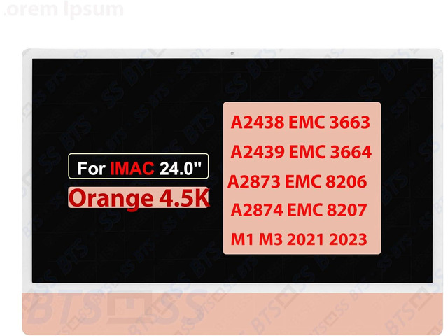24.0' Screen Replacement LM235UH1(SD)(A2) for iMac A2438 A2439 A2873 A2874 M1 M3 2021 2023 EMC 3663 EMC 3664 EMC 8206 EMC 8207 661-16577 661-35888...