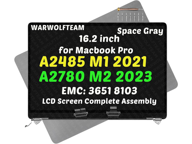 16.2' Compatible with MacBook Pro Retina M1 2021 A2485 EMC 3651 M2 2023 A2780 EMC 8103 3456 x 2234 661-21968 661-32187 LCD Screen Display...