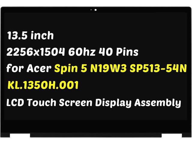 Replacement for Acer Spin 5 N19W3 SP513-54 SP513-54N SP513-54N-74V2 SP513-54N-70JH SP513-54N-58XD 13.5' 2256x1504 40 Pins LCD Touch Screen Display...