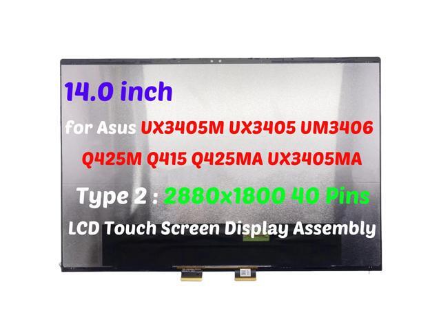 14' for Asus Q425MA UX3405MA ATNA40CU06 2880x1800 40 Pins OLED LCD Touch Screen Display Assembly