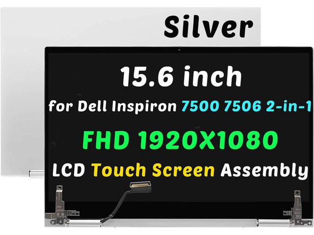 15.6 for Dell Inspiron 7506 2-In-1 RYKP9 LCD Touch Screen Digitizer Assembly FHD