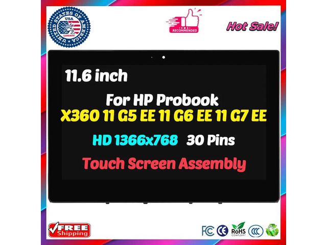 11.6 LCD Touch Screen Replacement for HP Probook X360 11 G5 EE 11 G6 EE 11 G7 EE