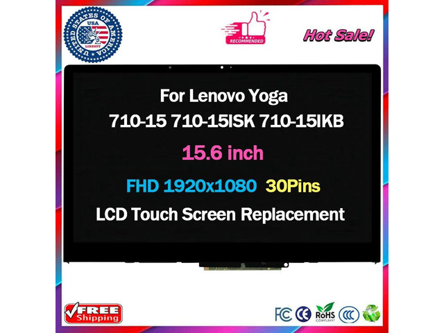 For Lenovo Yoga 710-15IKB 80V5 FHD LCD Touch Screen Digitizer Display Assembly