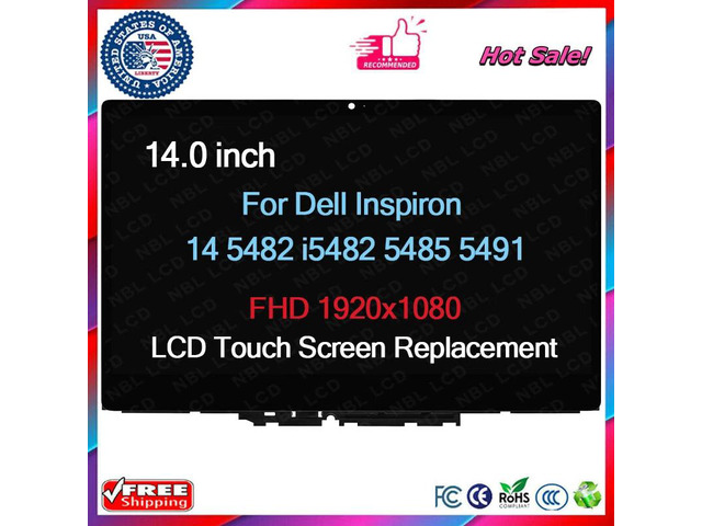 for Dell Inspiron 14 5482 i5482 5485 5491 P93G P93G001 LCD Display Touch Screen