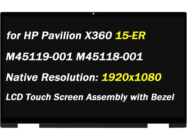 Replacement for HP Pavilion x360 15-er0056cl 15-er1051cl 15-er1047nr 15-er0225od 15-er0051nr 15-er0109nia 15-er1008ca 15-er1000 15t-er000 15.6' FHD...