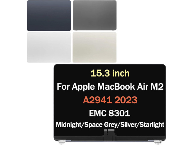 LCD Screen Replacement for MacBook Air 15.3' A2941 2023 M2 EMC 8301 A3114 2024 M3 EMC 8612 EMC 9301 Retina LCD Panel Display Full Assembly 2880 *...
