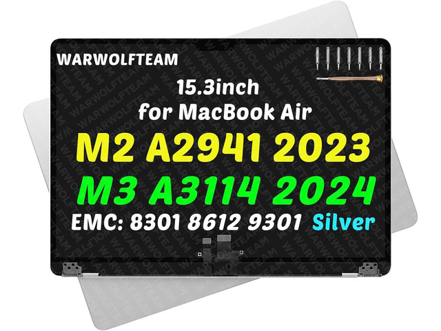 15.3inch Compatible with MacBook Air Retina A2941 2023 M2 EMC 8301 A3114 2024 M3 EMC 8612 EMC 9301 2880 x 1864 LCD Screen Display Replacement...
