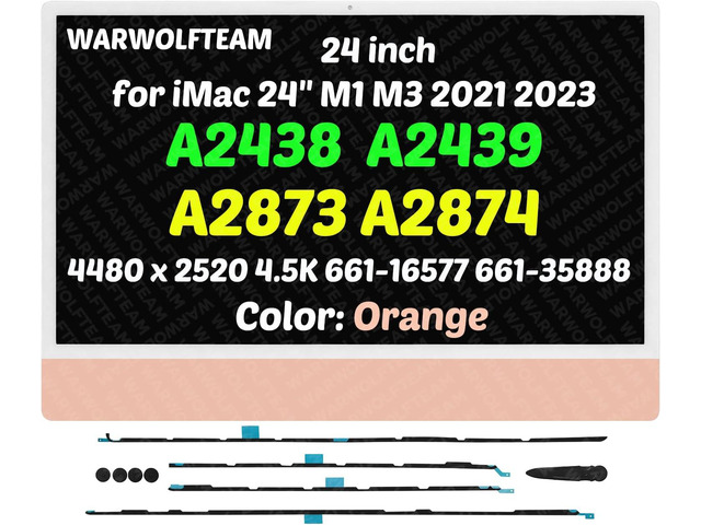Compatible with iMac A2438 A2439 A2873 A2874 M1 M3 2021 2023 All in One Retina EMC 3663 3664 8206 8207 24' 4.5K LCD Display Screen Assembly...