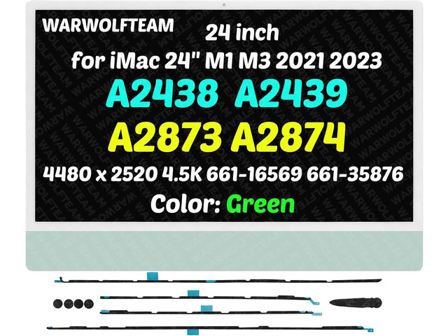 Compatible with iMac A2438 A2439 A2873 A2874 M1 M3 2021 2023 All in One Retina EMC 3663 3664 8206 8207 24' 4.5K LCD Display Screen Assembly...