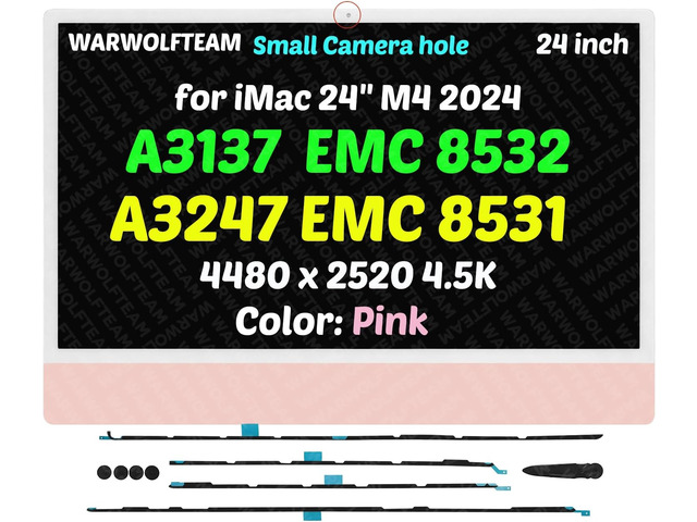 Compatible with iMac A3137 A3247 M4 2024 All in One Retina EMC 8532 EMC 8531 24' 23.5 inch 4.5K LCD Screen Display Replacement Assembly...