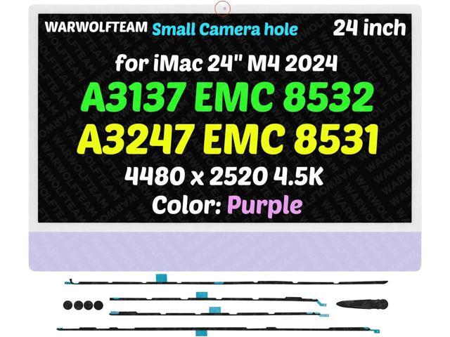 Compatible with iMac A3137 A3247 M4 2024 All in One Retina EMC 8532 EMC 8531 24' 23.5in 4.5K LCD Screen Display Replacement Assembly LM235UH1-SDE1...