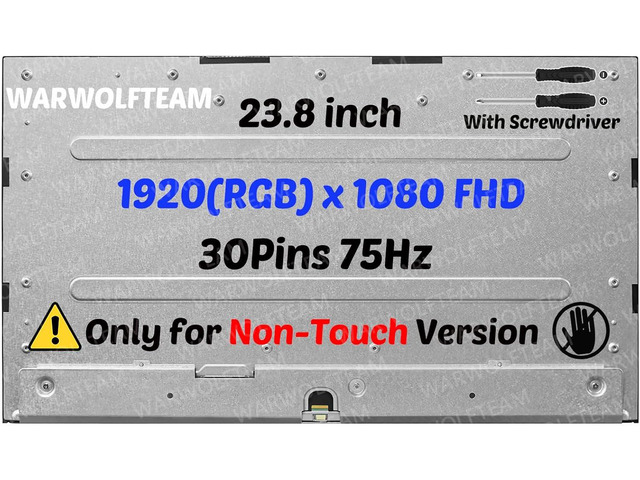 Compatible with HP ProOne 440 G9 All in One N10795-001 23.8in 30Pins 75Hz 1920 x 1080 FHD Display LCD LED Replacement Screen Panel(Only for Non-Touch)