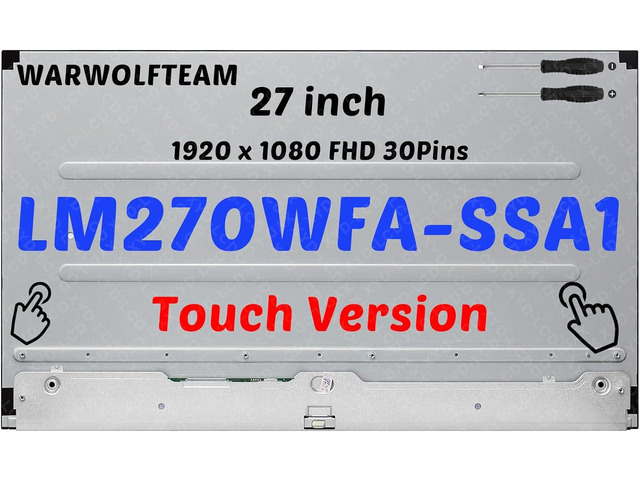 Compatible with HP 27-DP1380 27-DP1387C All in One 27in 30Pins 60Hz FHD Display LCD LED IPS Touch Replacement Screen Panel(Only for in-Cell Touch...
