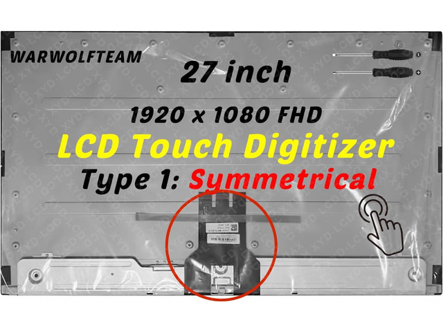 Compatible with HP Dell Inspiron 27 7710 All in One 0FCV5R FFPYX 27in 30Pins 60Hz 1920 x 1080 FHD Display LCD LED Replacement Screen Digitizer(Only...