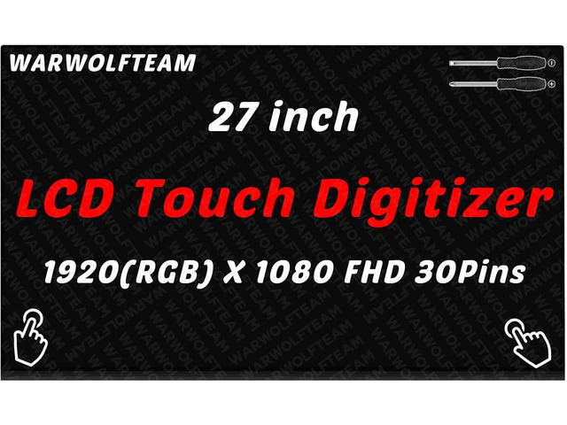 Compatible with HP 27-CB 27-CB0077C 27-CB0097C All in One 27in 30Pins 60Hz 1920 x 1080 FHD Display LCD LED Replacement Screen Digitizer Panel(Only...