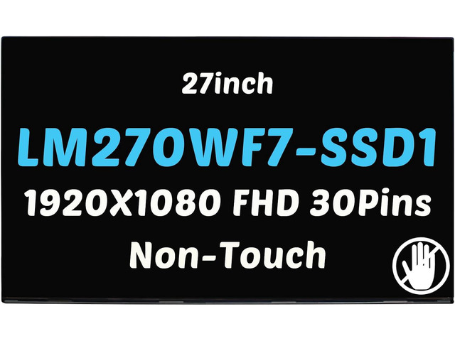 LM270WF7-SSD1 LM270WF7(SS)(D1) LCD LED 27inch Screen Replacement for Laptop 1920X1080 FHD 30Pins 60Hz IPS 69% NTSC 93% of sRGB Display(Non-Touch)