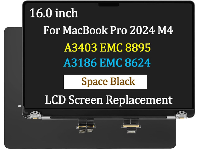 Screen Replacement for MacBook Pro A3403 EMC 8895 LCD Display Assembly 16.2' Pro M4 MAX 2024 Space Black