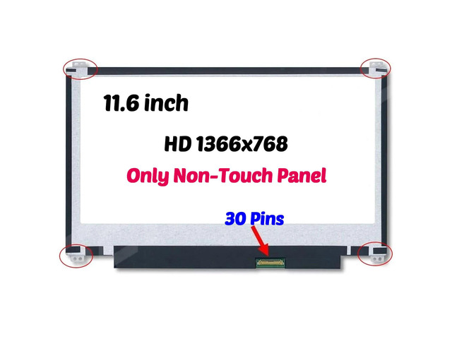 N116BGE-EB2 REV. C1 LCD LED Screen Display Panel 30 Pins Non-Touch Replacement
