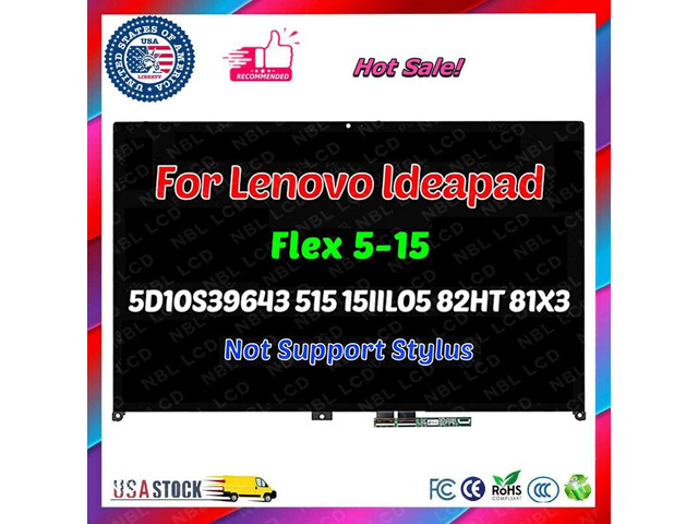 for Lenovo IdeaPad Flex 5-15IIL05 81X3 81X3000WUS 81X3001GUS LCD Touch Screen
