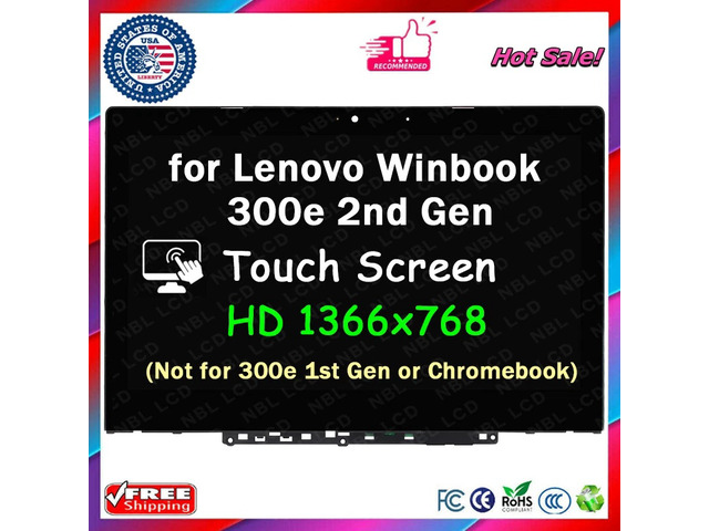5D10T45069 HD For Lenovo Winbook 300e 2nd Gen 81M9 LCD Touch Screen Replacement