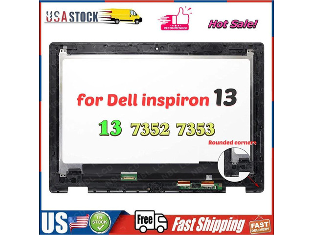 13.3' FHD LCD TouchScreen Assembly LTN133HL06-201 For Dell Inspiron 13 7353 7352