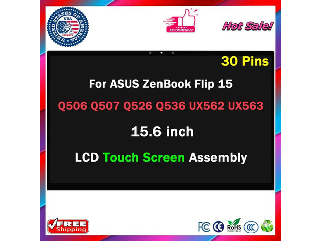 FHD 15.6' for ASUS ZenBook Flip 15 Q506 Q526 Q536 LED LCD Touch Screen Digitizer