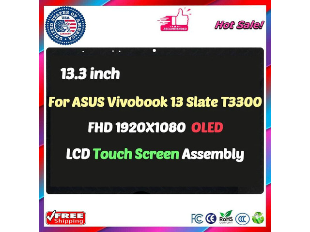 13.3' For ASUS Vivobook 13 Slate T3300 T3300KA FHD OLED LCD Touch Screen Display