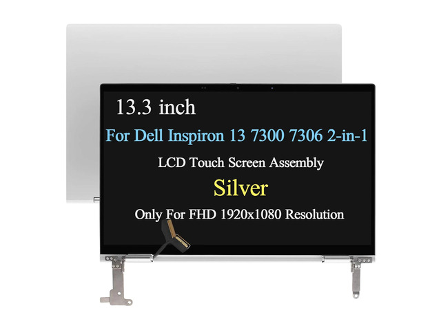 For Dell Inspiron 7306 2-in-1 13.3' FHD LCD Touch Screen Complete Assembly FHDKN