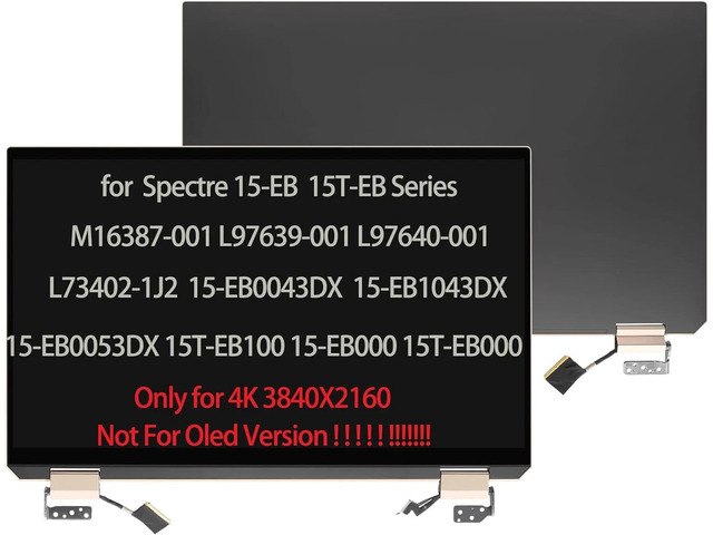UHD for HP SPECTRE X360 15-EB 15T-EB100 LCD Screen Display L73402-1J2 L97639-001